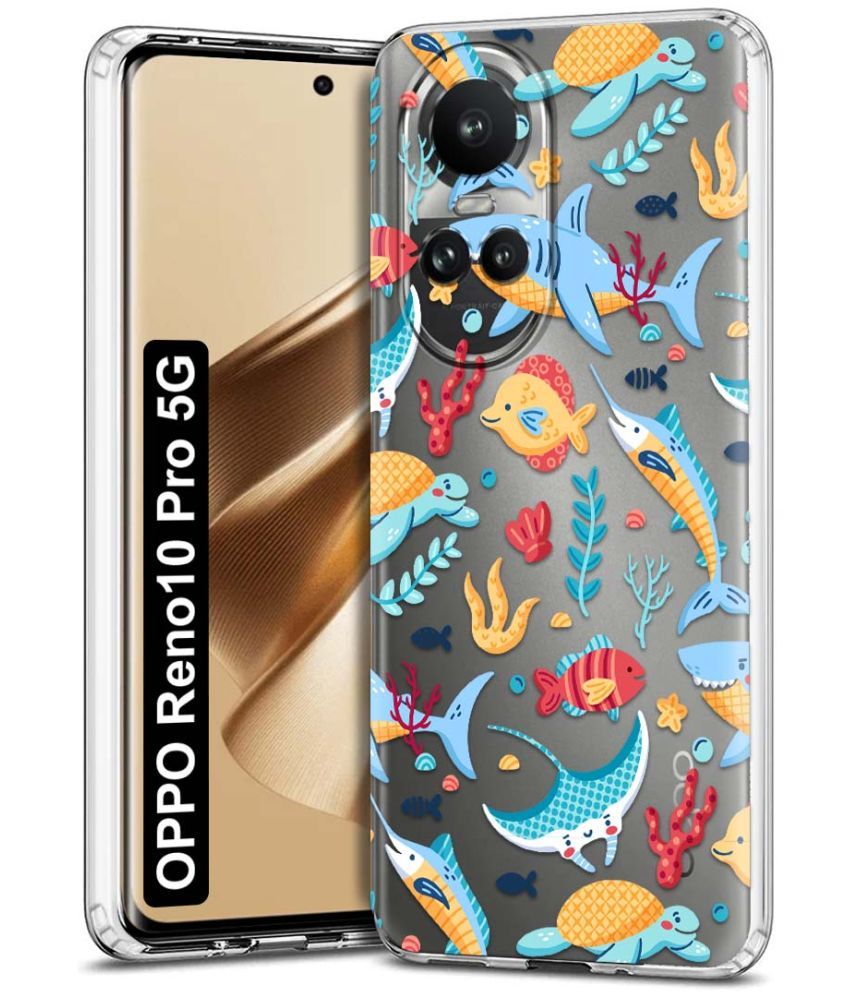     			Fashionury Multicolor Printed Back Cover Silicon Compatible For Oppo Reno 10 Pro ( Pack of 1 )