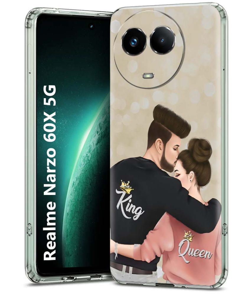     			Fashionury Multicolor Printed Back Cover Silicon Compatible For Realme Narzo 60x 5G ( Pack of 1 )