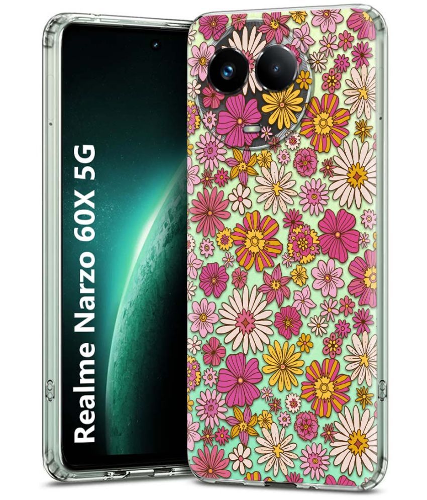     			Fashionury Multicolor Printed Back Cover Silicon Compatible For Realme Narzo 60x 5G ( Pack of 1 )