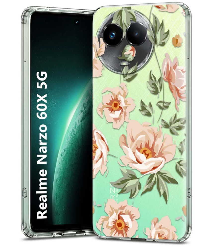     			Fashionury Multicolor Printed Back Cover Silicon Compatible For Realme Narzo 60x 5G ( Pack of 1 )