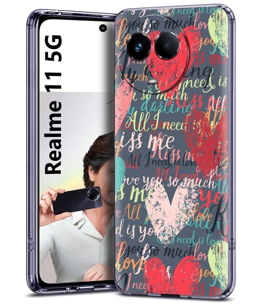     			Fashionury Multicolor Printed Back Cover Silicon Compatible For Realme 11 5G ( Pack of 1 )