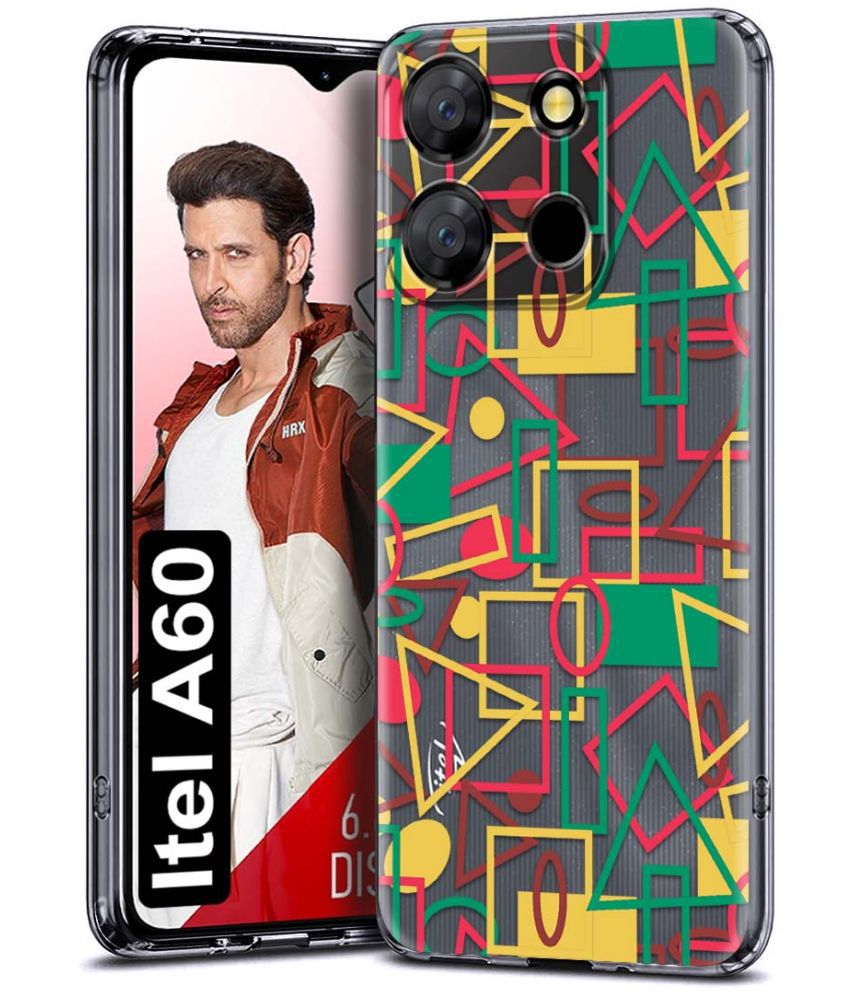    			Fashionury Multicolor Printed Back Cover Silicon Compatible For iTel A60 ( Pack of 1 )
