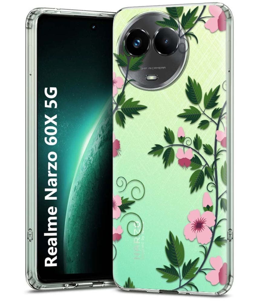     			Fashionury Multicolor Printed Back Cover Silicon Compatible For Realme Narzo 60x 5G ( Pack of 1 )