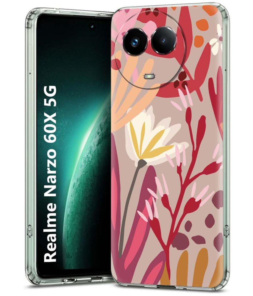     			Fashionury Multicolor Printed Back Cover Silicon Compatible For Realme Narzo 60x 5G ( Pack of 1 )