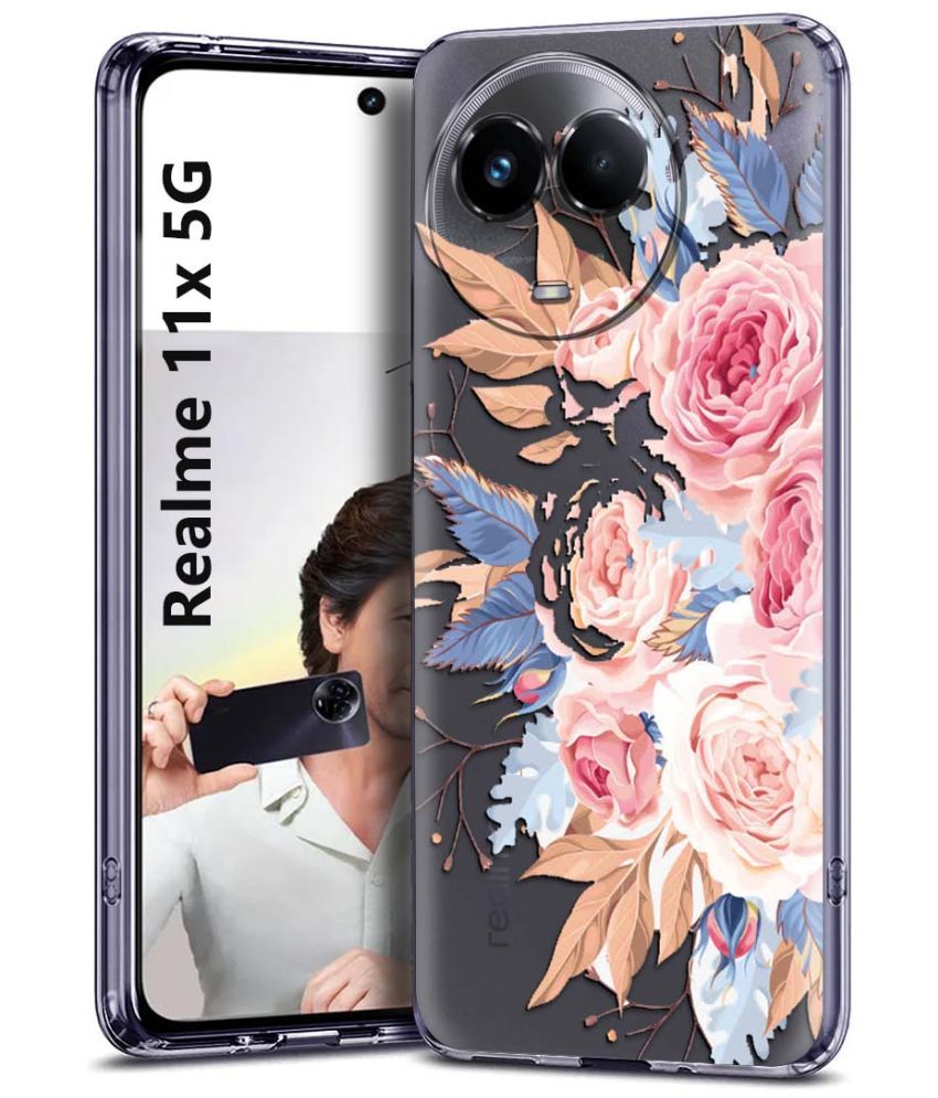     			Fashionury Multicolor Printed Back Cover Silicon Compatible For Realme 11X 5G ( Pack of 1 )