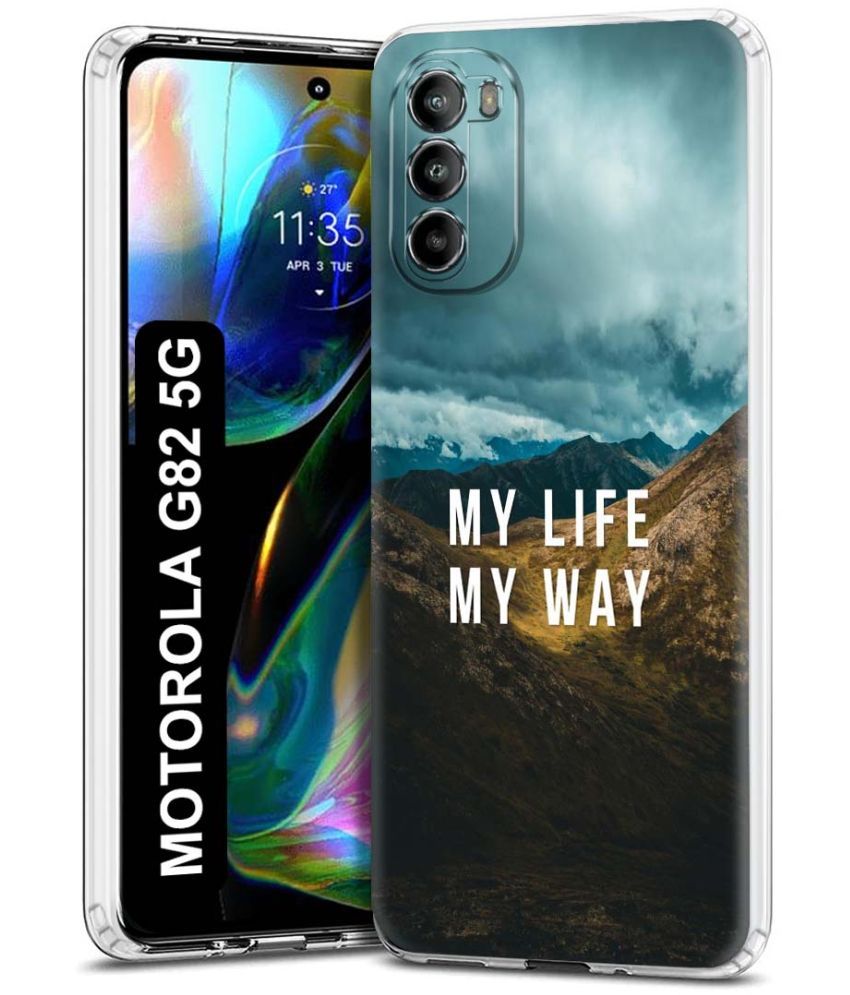     			Fashionury Multicolor Printed Back Cover Silicon Compatible For Motorola Moto G82 5G ( Pack of 1 )