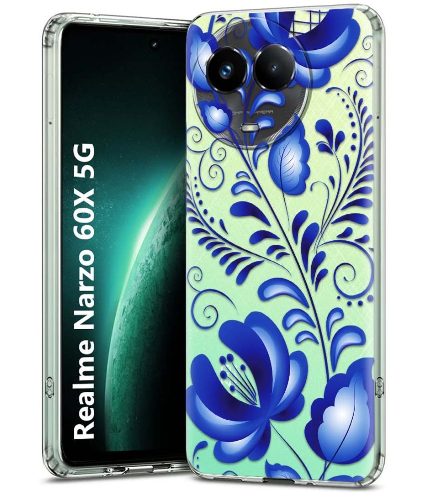     			Fashionury Multicolor Printed Back Cover Silicon Compatible For Realme Narzo 60x 5G ( Pack of 1 )