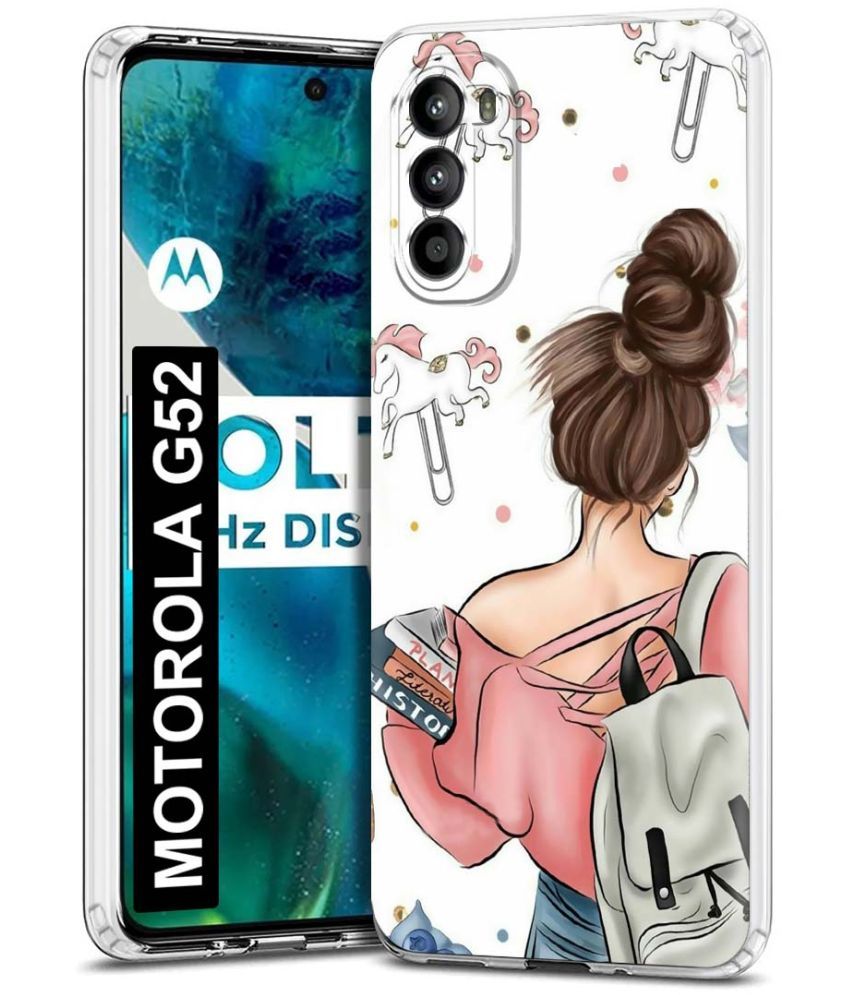     			Fashionury Multicolor Printed Back Cover Silicon Compatible For MOTOROLA g52 ( Pack of 1 )