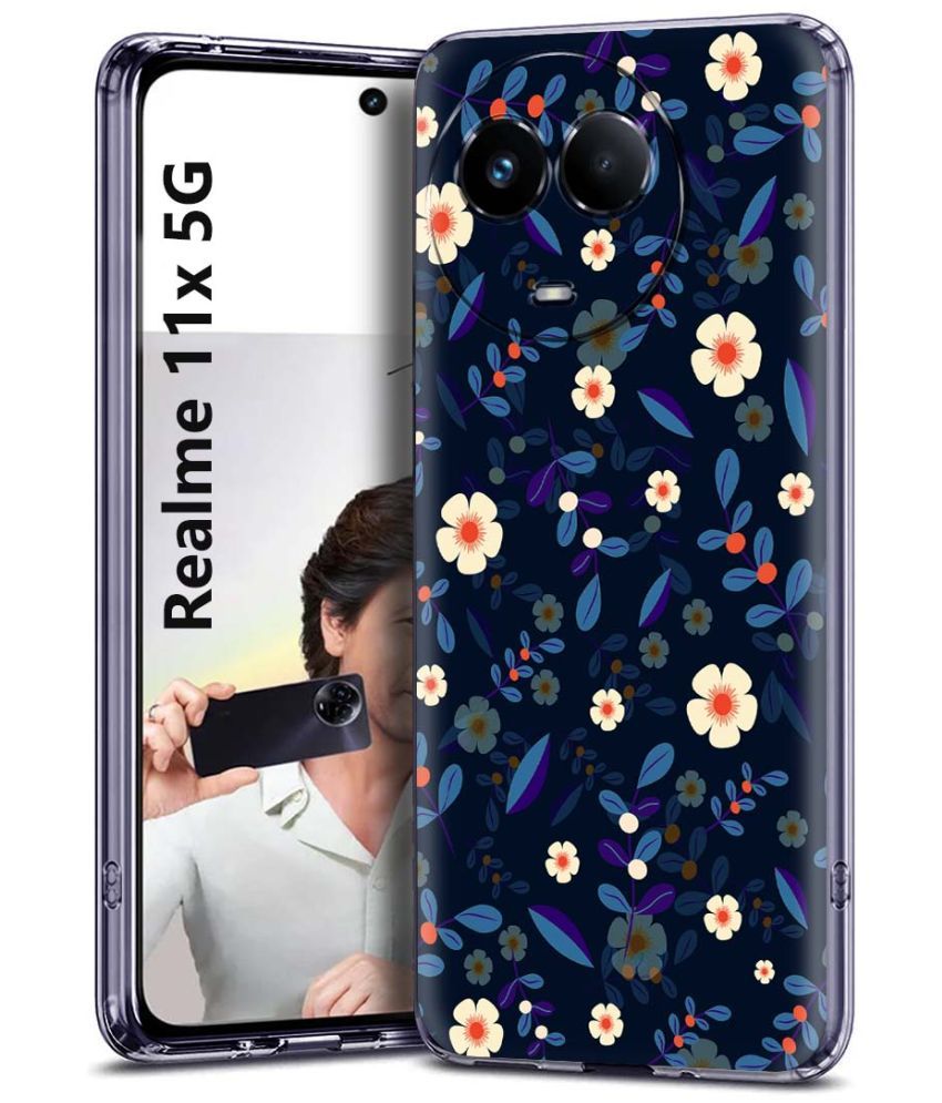     			Fashionury Multicolor Printed Back Cover Silicon Compatible For Realme 11X 5G ( Pack of 1 )