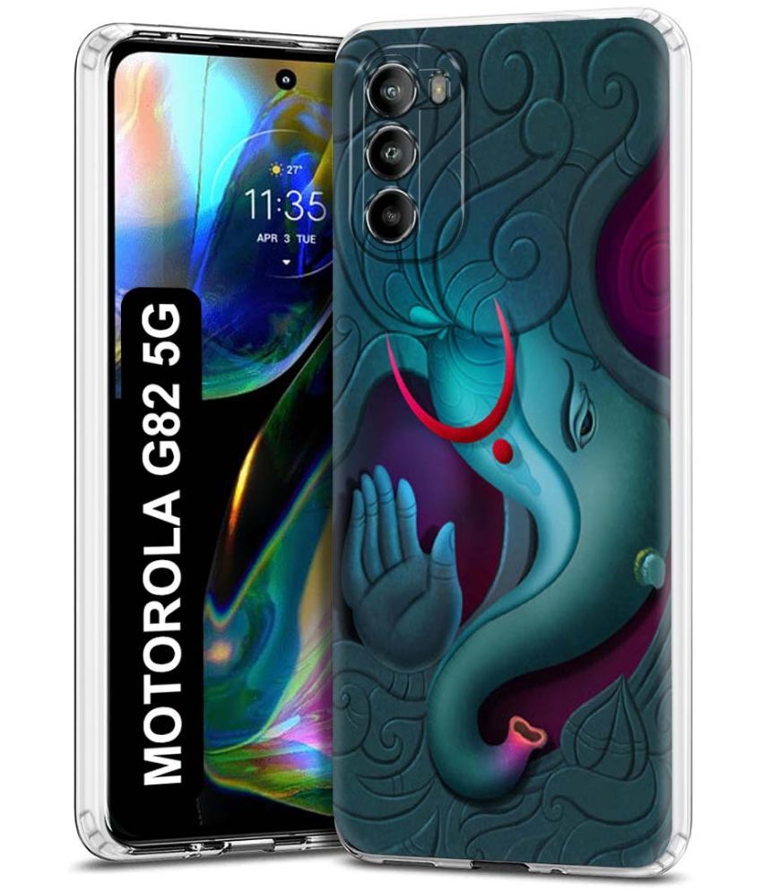     			Fashionury Multicolor Printed Back Cover Silicon Compatible For Motorola Moto G82 5G ( Pack of 1 )