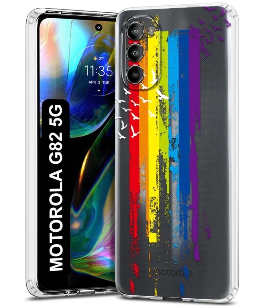     			Fashionury Multicolor Printed Back Cover Silicon Compatible For Motorola Moto G82 5G ( Pack of 1 )