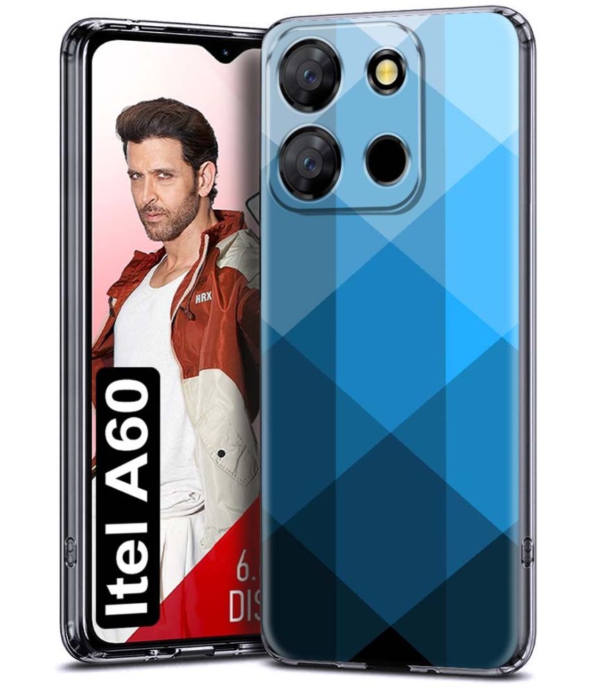     			Fashionury Multicolor Printed Back Cover Silicon Compatible For iTel A60 ( Pack of 1 )