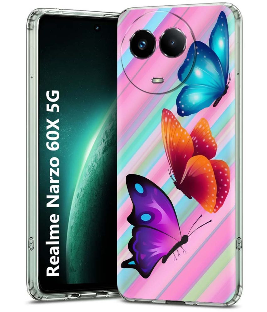     			Fashionury Multicolor Printed Back Cover Silicon Compatible For Realme Narzo 60x 5G ( Pack of 1 )