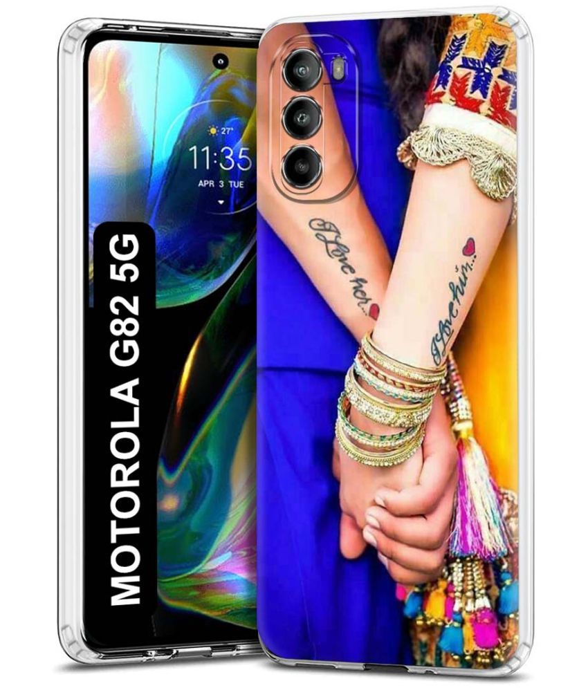     			Fashionury Multicolor Printed Back Cover Silicon Compatible For Motorola Moto G82 5G ( Pack of 1 )