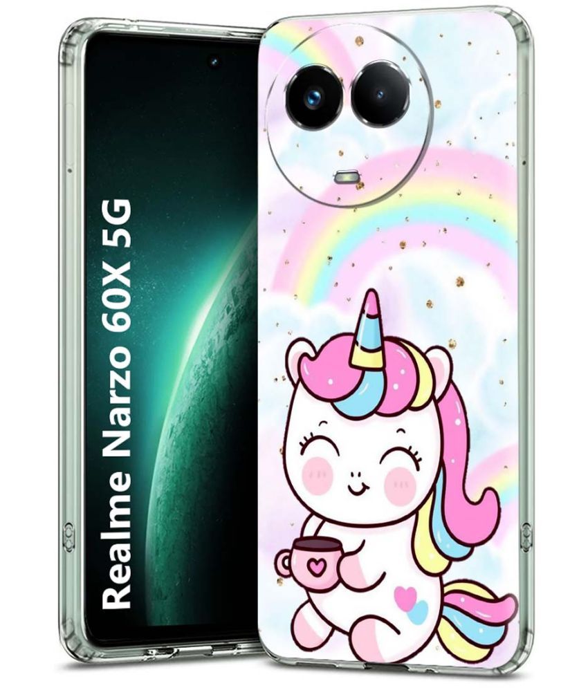     			Fashionury Multicolor Printed Back Cover Silicon Compatible For Realme Narzo 60x 5G ( Pack of 1 )