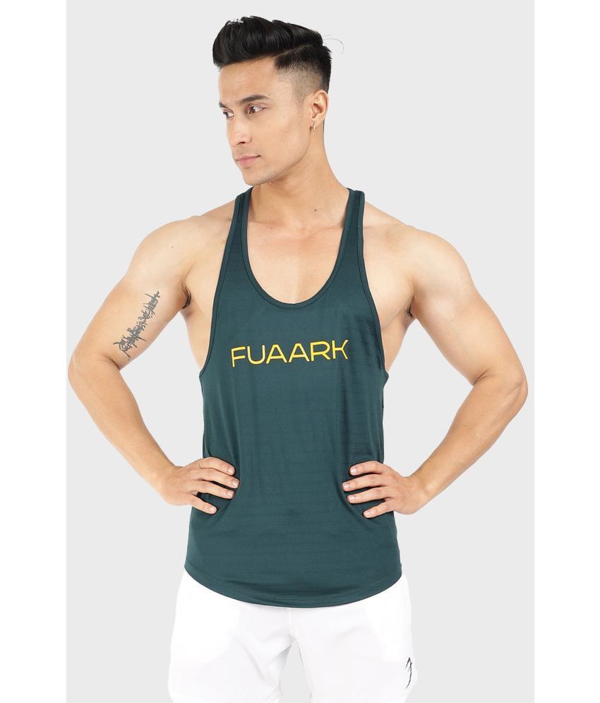     			Fuaark Dark Green Polyester Slim Fit Men's Tanks ( Pack of 1 )