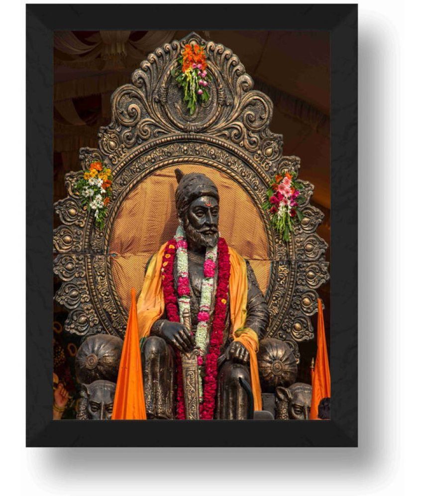     			Saf - Chhtrapati Shivajii Religious wall hanging Painting with Frame (1U)