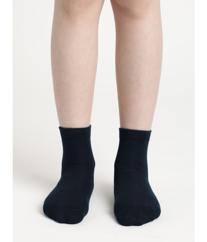     			Jockey 7801 Kid's Compact Cotton Stretch Solid Ankle Length Socks - Navy