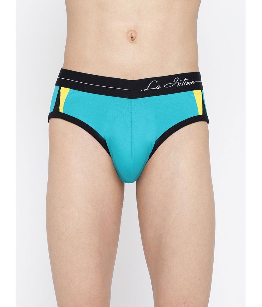     			La Intimo Pack of 1 Cotton Bikini For Men's ( Teal )