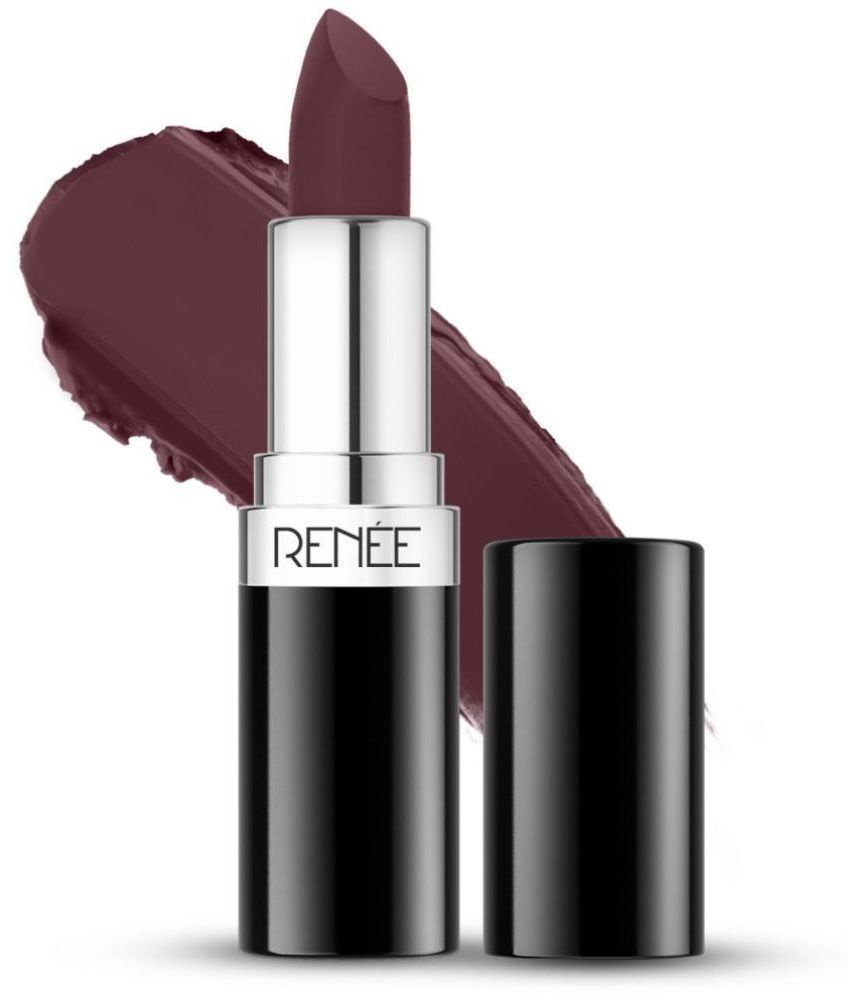     			RENEE Stunner Matte Lipstick, Merlot Mystery , Enriched with Vitamin E & Hyaluronic Acid, 4 Gm