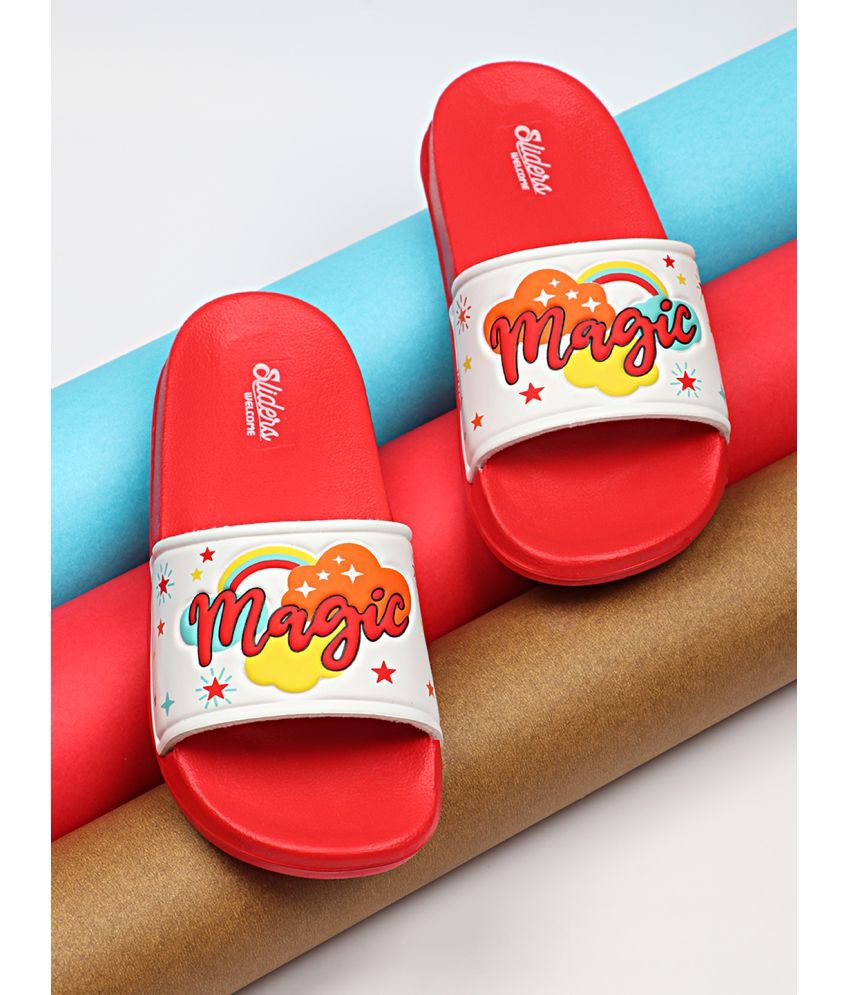     			WELCOME Kid's Sliders, K MAGIC SLIDE-RED, 9