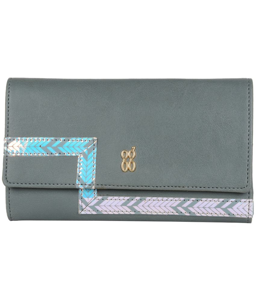     			Baggit Faux Leather Blue Women's Three fold Wallet ( Pack of 1 )