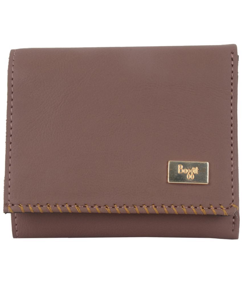     			Baggit Faux Leather Brown Women's Three fold Wallet ( Pack of 1 )