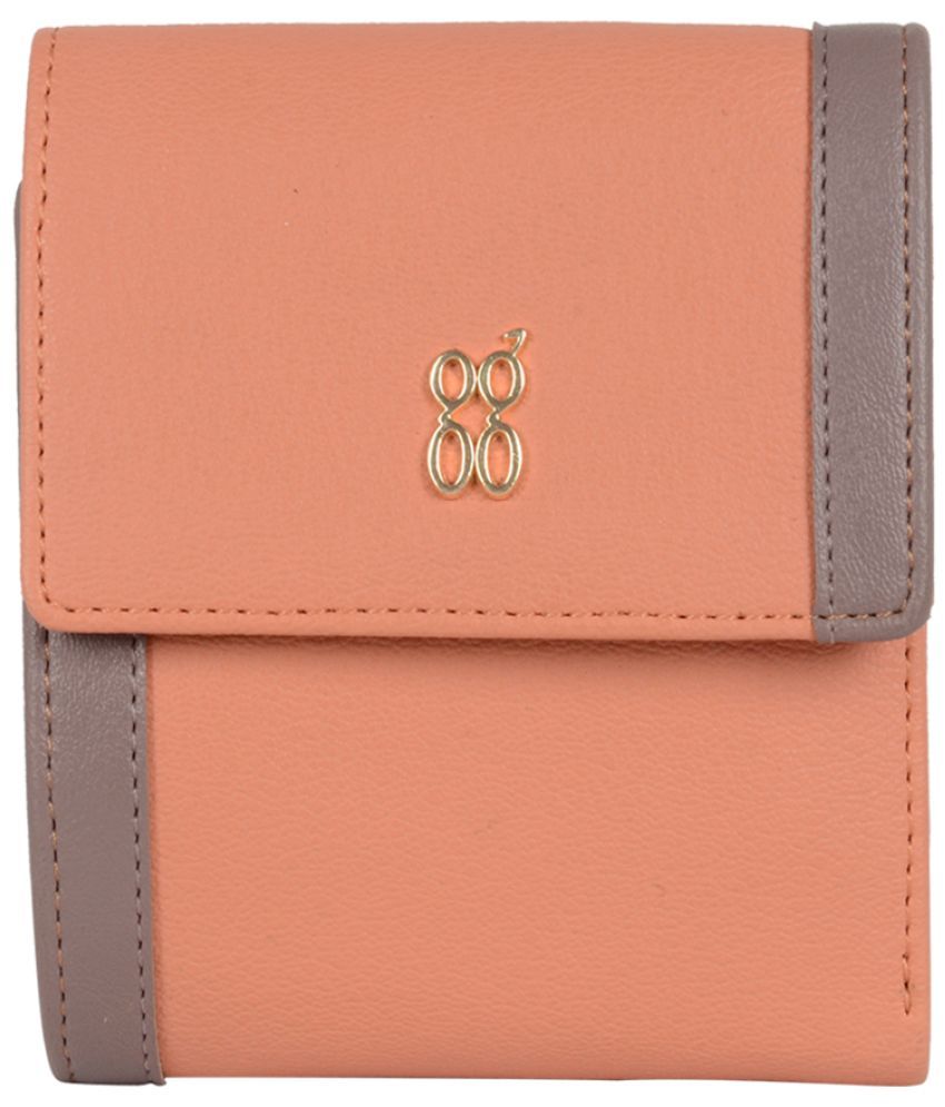     			Baggit Faux Leather Peach Women's Three fold Wallet ( Pack of 1 )