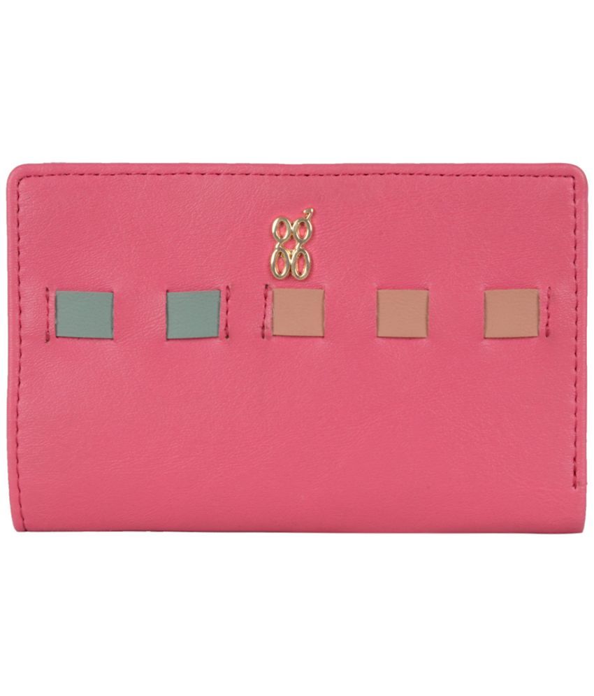     			Baggit Faux Leather Pink Women's Bi Fold Wallet ( Pack of 1 )