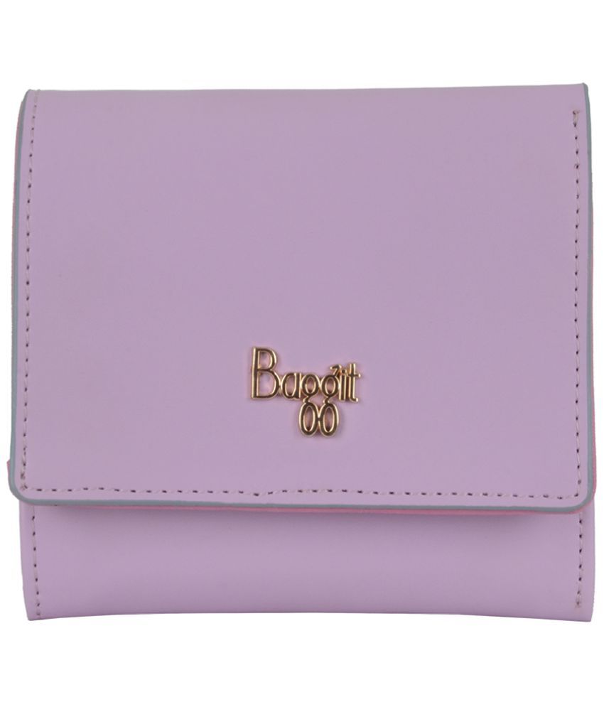     			Baggit Faux Leather Purple Women's Three fold Wallet ( Pack of 1 )