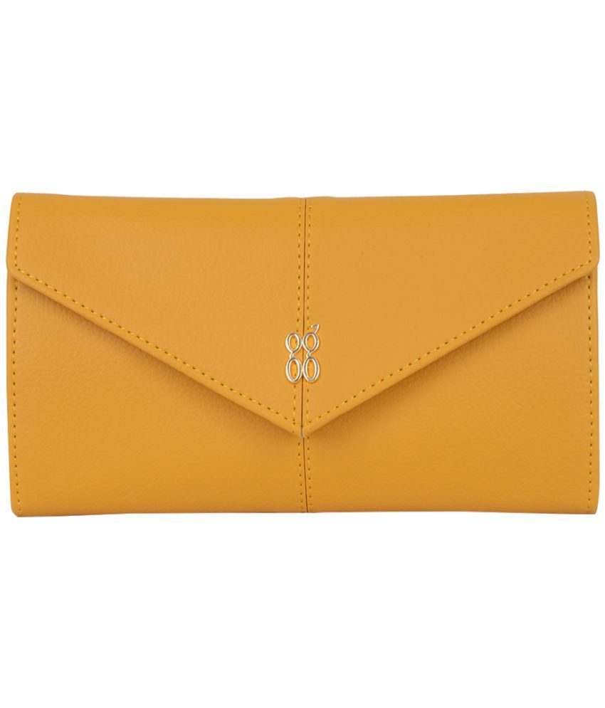     			Baggit Faux Leather Yellow Women's Three fold Wallet ( Pack of 1 )