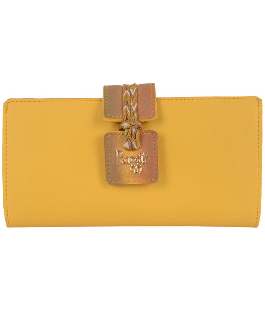     			Baggit Faux Leather Yellow Women's Bi Fold Wallet ( Pack of 1 )