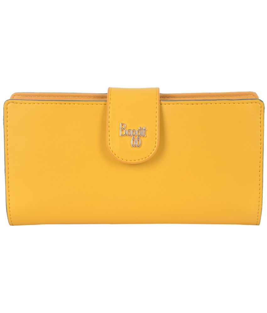     			Baggit Faux Leather Yellow Women's Bi Fold Wallet ( Pack of 1 )