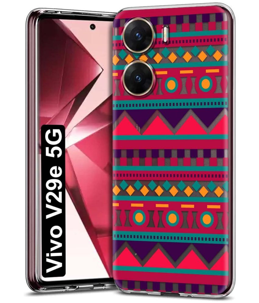     			Fashionury Multicolor Printed Back Cover Silicon Compatible For Vivo V29e ( Pack of 1 )