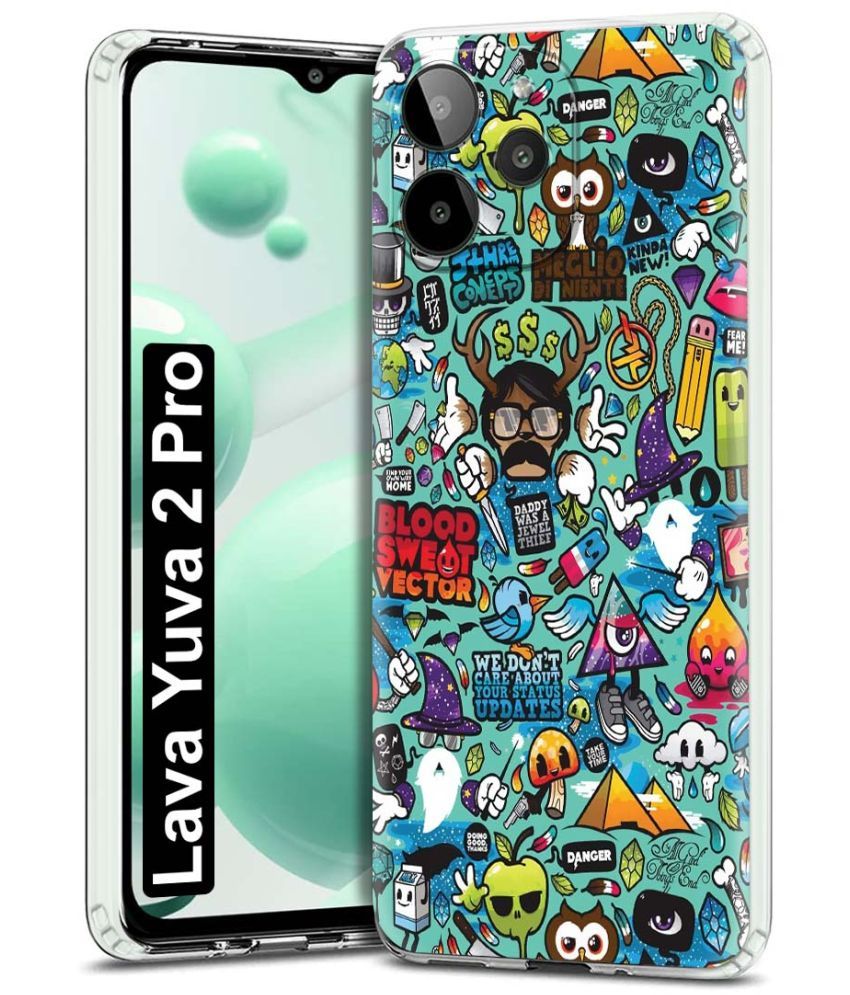     			Fashionury Multicolor Printed Back Cover Silicon Compatible For Lava YUVA 2 Pro ( Pack of 1 )