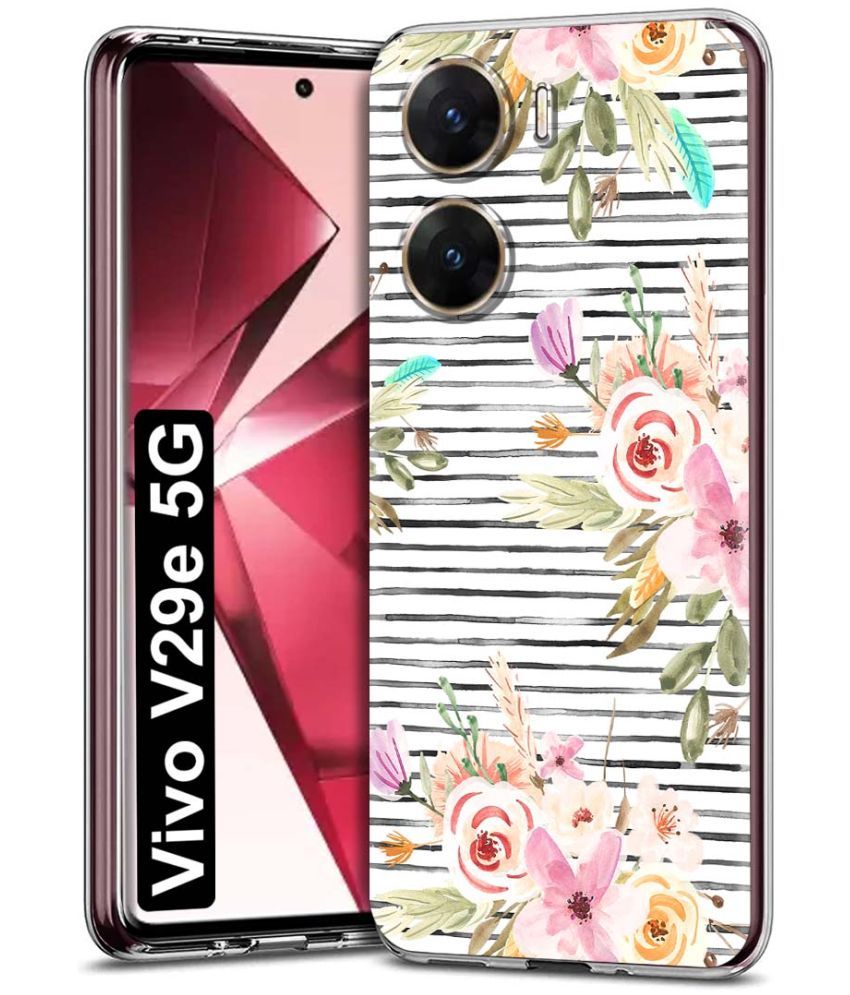     			Fashionury Multicolor Printed Back Cover Silicon Compatible For Vivo V29e ( Pack of 1 )