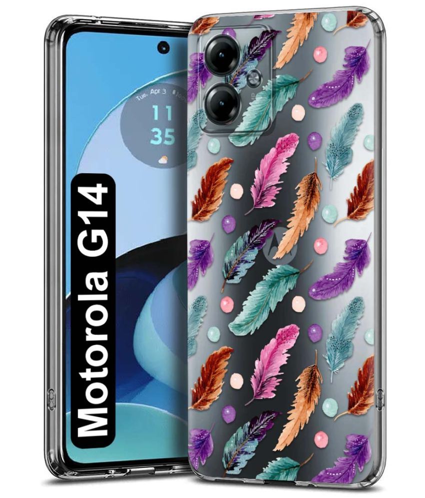     			Fashionury Multicolor Printed Back Cover Silicon Compatible For Motorola G14 ( Pack of 1 )