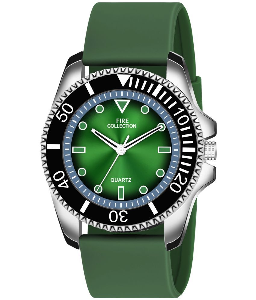     			Fire Collection Green Silicon Analog Men's Watch