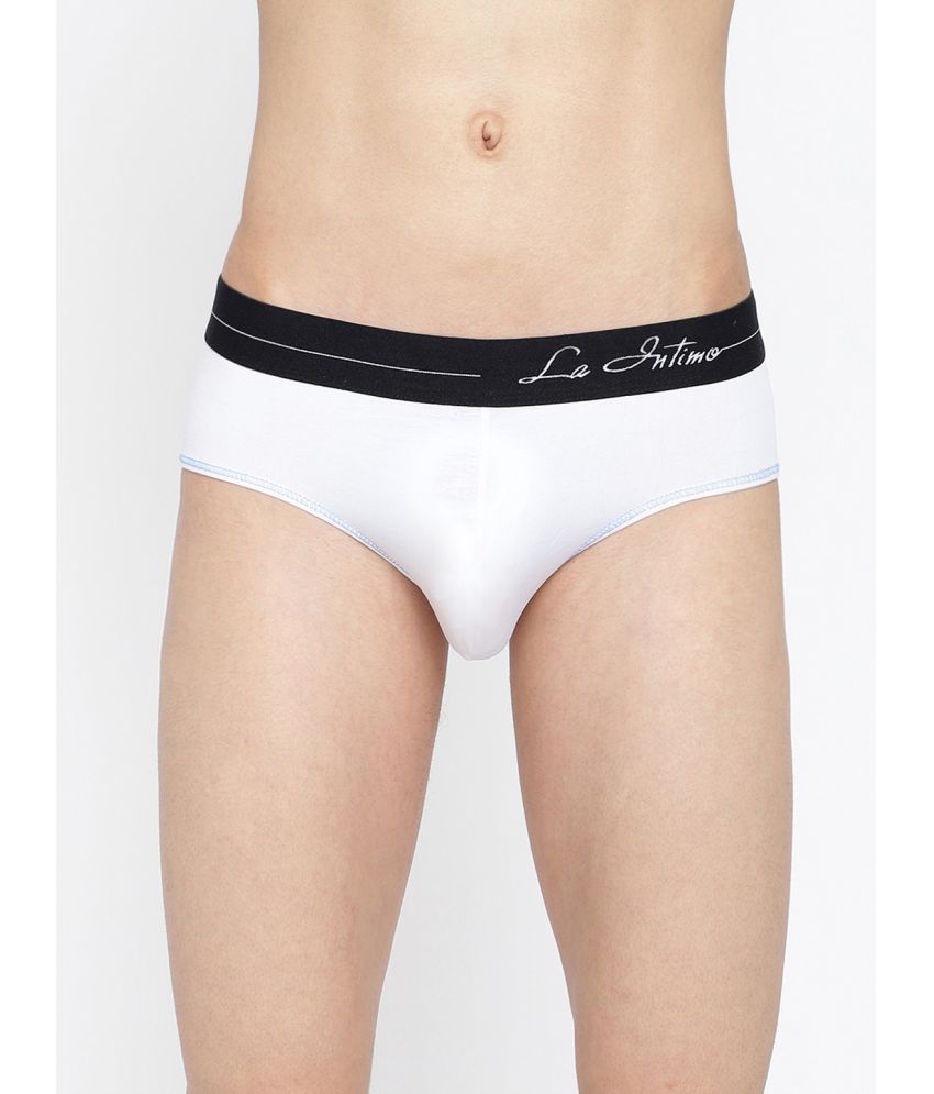     			La Intimo Cotton Men's Briefs ( White )