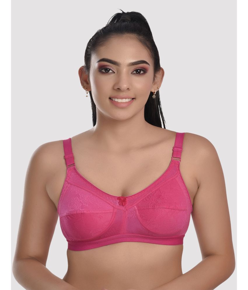     			LadySoft Cotton Blend Non Padded Women's Everyday Bra ( Coral ) Mehbooba-Rani