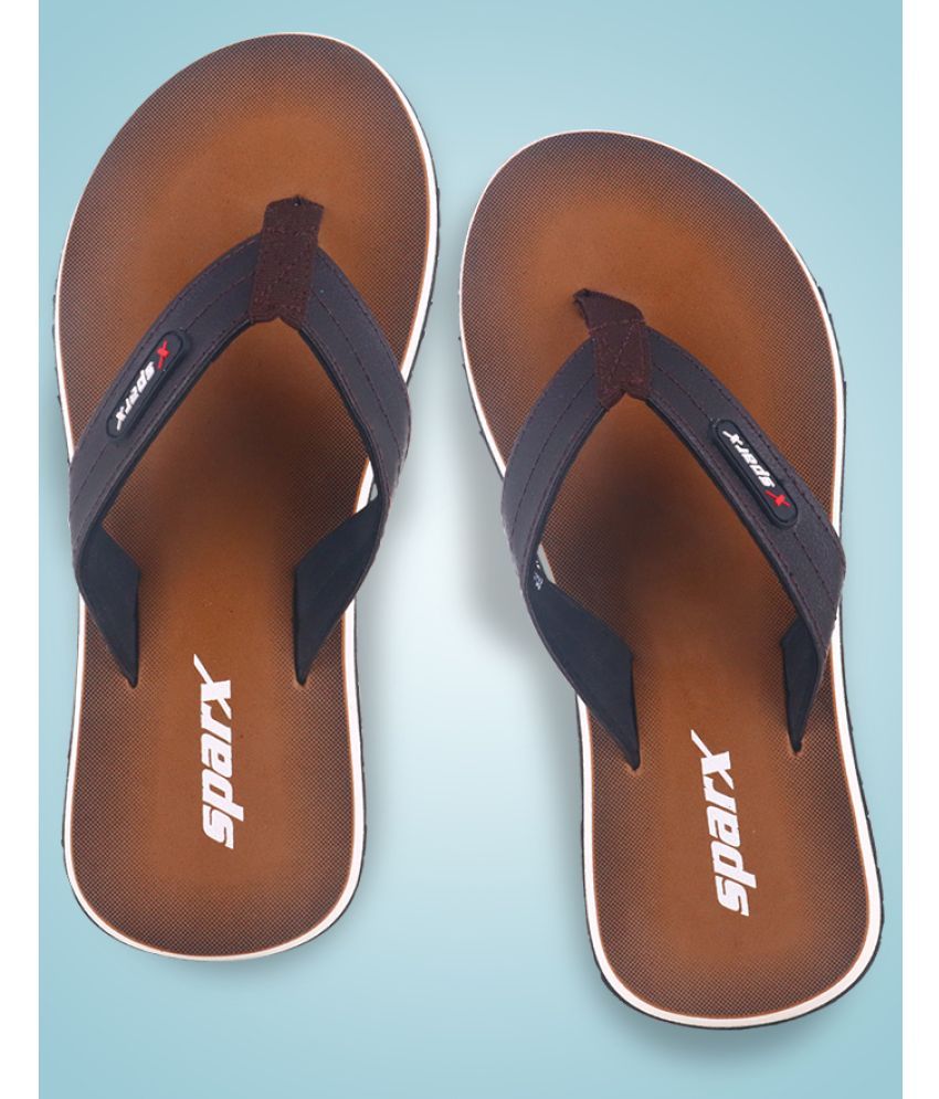     			Sparx Brown Men's Thong Flip Flop