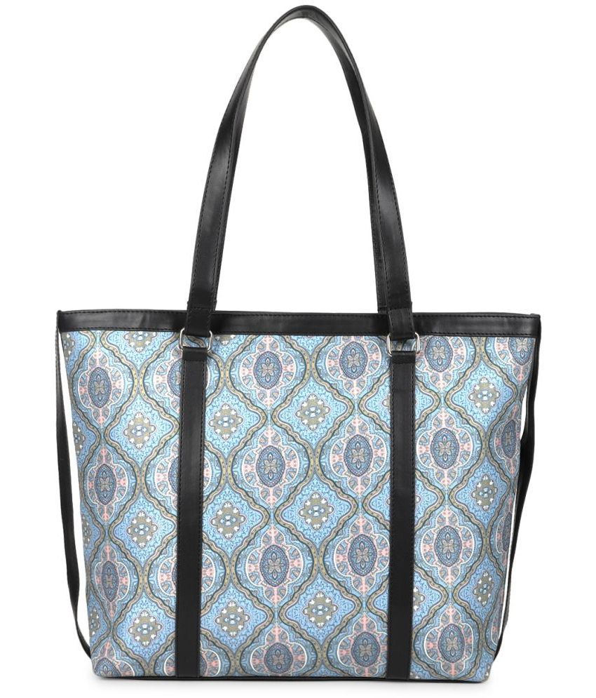     			Style Smith Light Blue Canvas Tote Bag