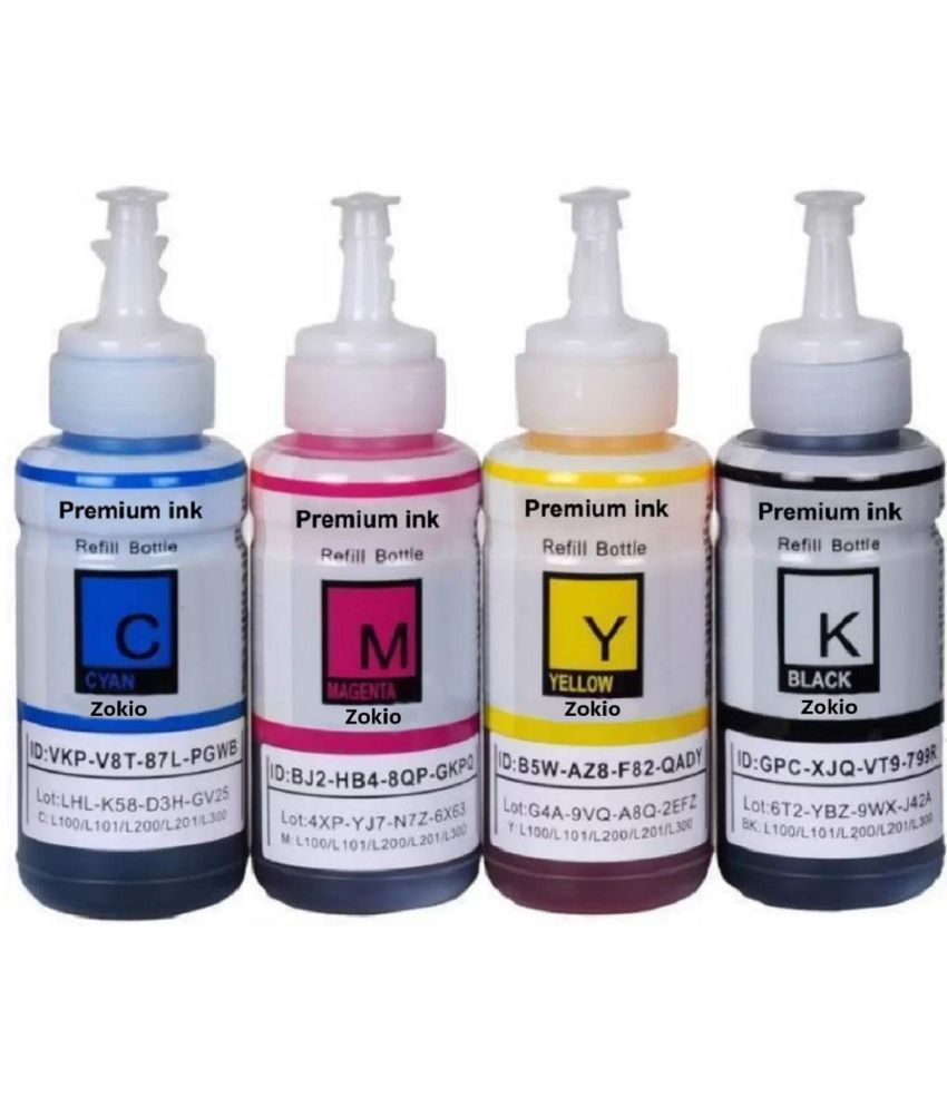     			TEQUO 664 Ink For L130 Multicolor Pack of 4 Cartridge for T664 Refill Ink for E_pson L130 L360 L380 L361 L565 L210 L220 L310 L350 L355 L365 L385 L405