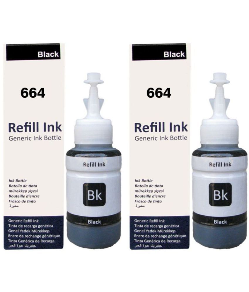     			TEQUO T664 Ink For L220 Black Pack of 2 Cartridge for T664 Refill Ink for E_pson L130 L360 L380 L361 L565 L210 L220 L310 L350 L355 L365 L385 L405