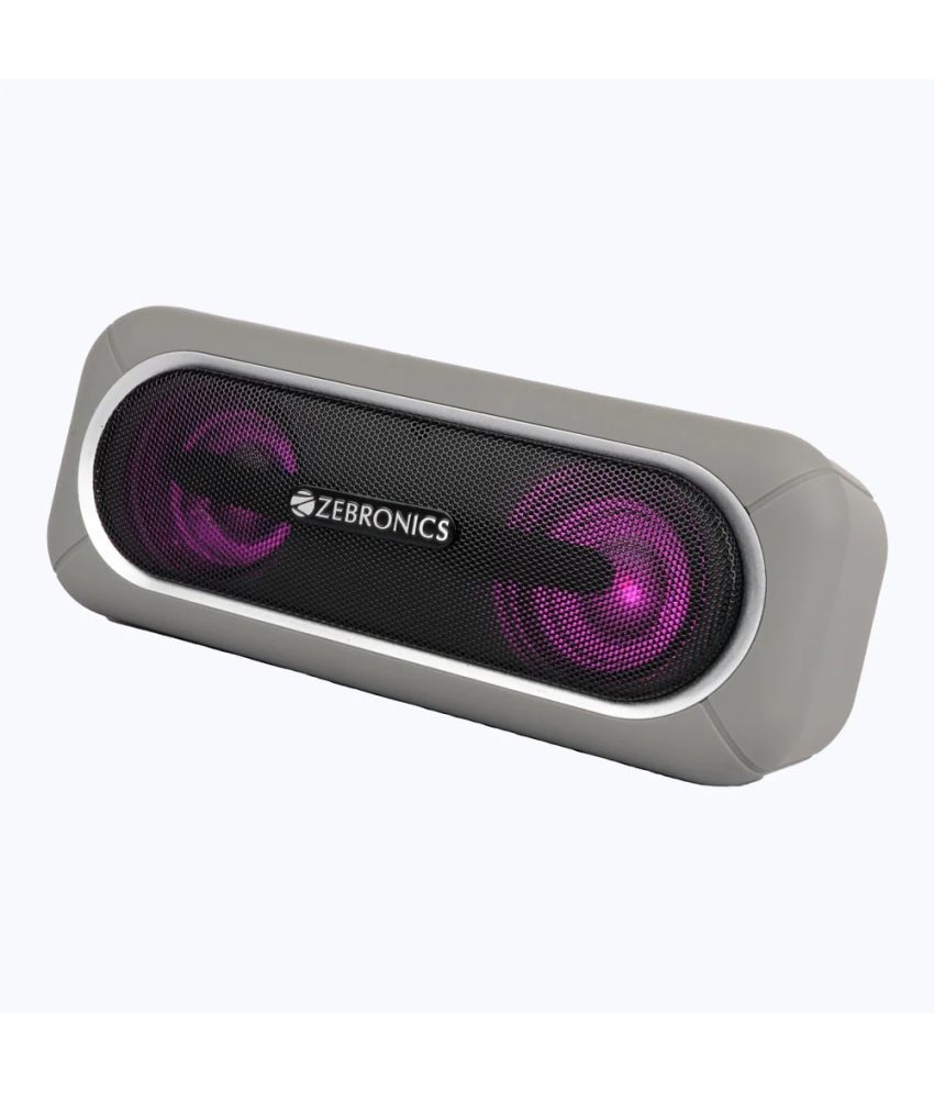     			Zebronics Delight 20 10 W Bluetooth Speaker Bluetooth v5.0 with Call function Playback Time 5 hrs Grey