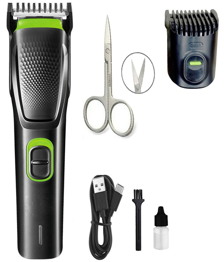     			geemy Rechargeable Black Cordless Beard Trimmer With 45 minutes Runtime