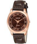 Lorem Brown Leather Analog Womens Watch