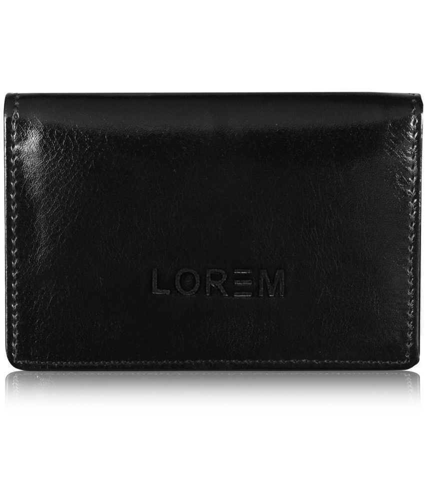     			Lorem Black Faux Leather Men's Short Wallet ( Pack of 1 )