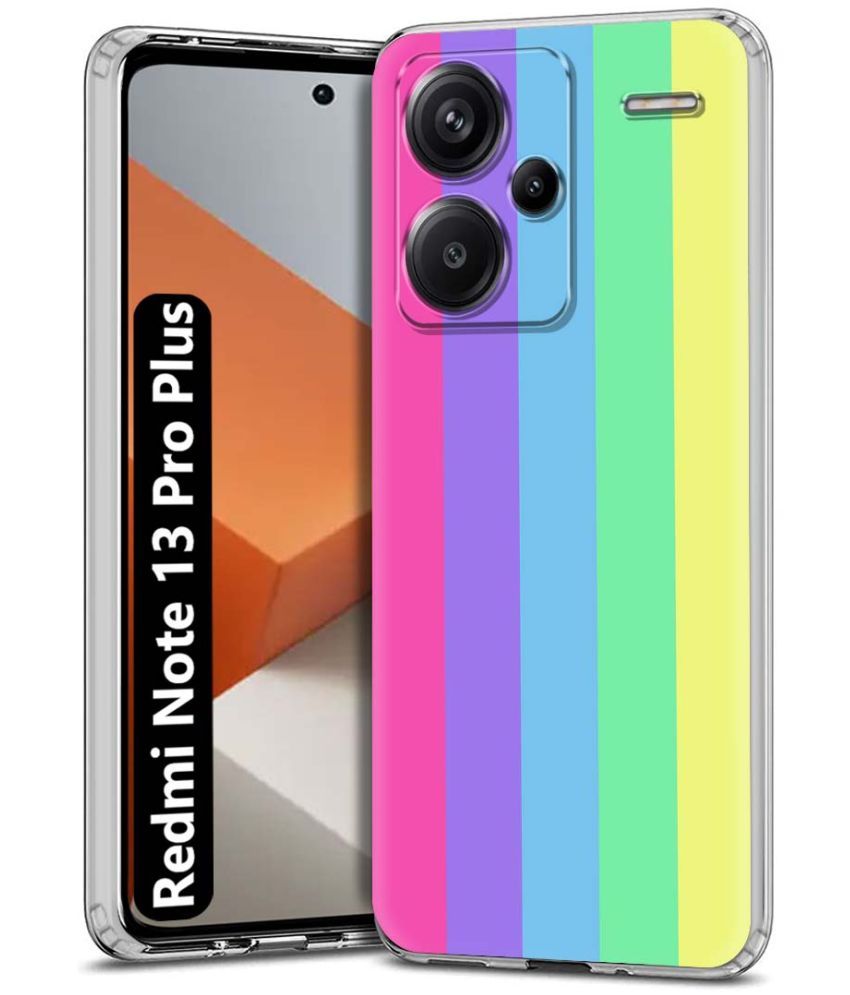     			NBOX Multicolor Printed Back Cover Silicon Compatible For Redmi Note 13 Pro Plus 5G ( Pack of 1 )