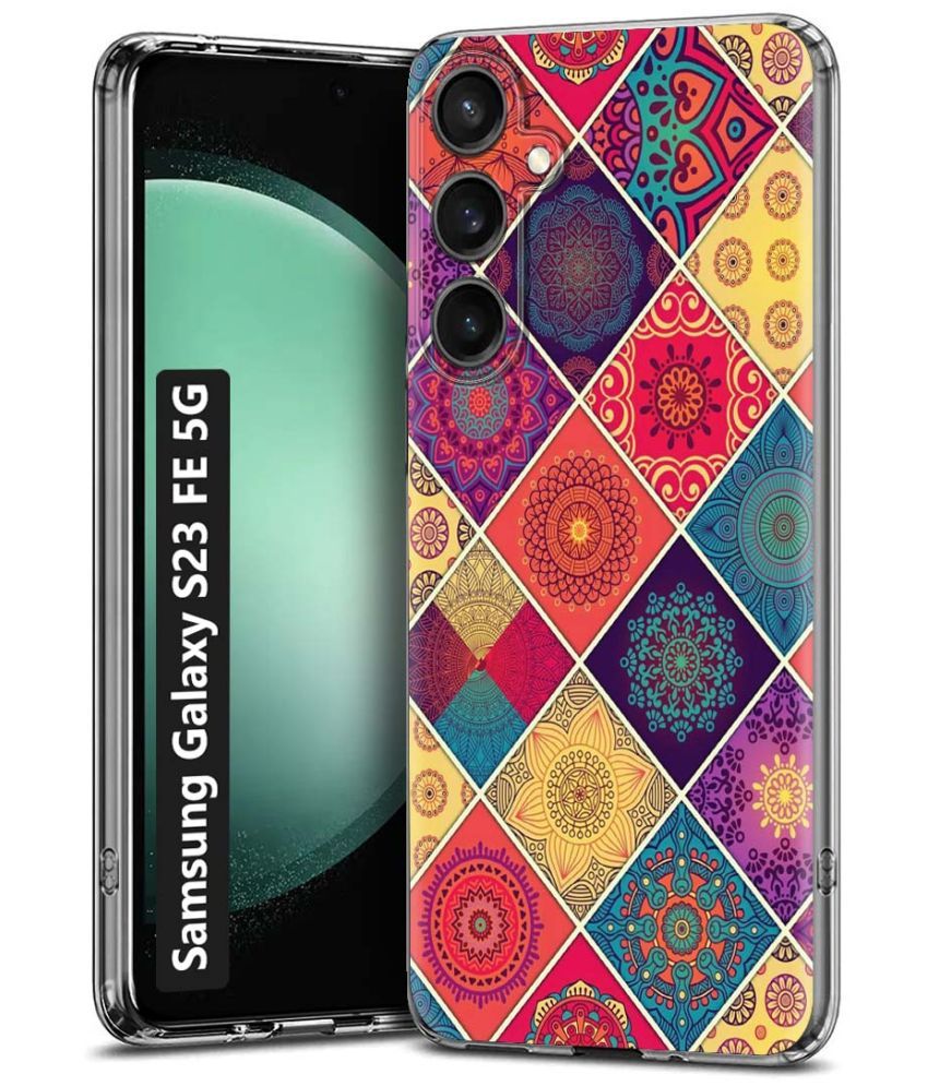     			NBOX Multicolor Printed Back Cover Silicon Compatible For Samsung Galaxy S23 FE 5G ( Pack of 1 )